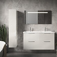 BURGBAD - Colonne de salle de bain Olena 2 portes blanc brillant - vignette