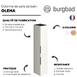 BURGBAD - Colonne de salle de bain Olena 2 portes blanc brillant - vignette