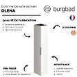 BURGBAD - Colonne de salle de bain Olena 1 porte  blanc brillant - vignette