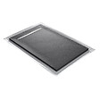 MARMOX - Receveur pierre naturelle graphite noir U-Tile grille caniveau acier excentrée - vignette