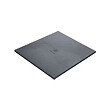 MARMOX - Receveur résine U-Tile gris ardoise imitation ardoise - grille carrée centrée - vignette