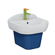 VITRA - Lavabo pour enfant VitrA Sento Kids 45 cm + Mitigeur lavabo jaune et vert - vignette