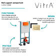 VITRA - Bâti-support VitrA V-Fix Core auto-portant + Plaque Root Round Noir mat - vignette