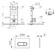 VITRA - Bâti-support VitrA V-Fix Core auto-portant + Plaque Root Round Noir mat - vignette