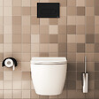 VITRA - Pack WC suspendu VitrA Sento Blanc Compact + Bâti auto-portant V-Fix Core + Plaque Round Noir mat - vignette