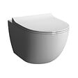 VITRA - Cuvette WC suspendu compact sans bride VitrA Sento avec abattant frein de chute déclipsable - vignette