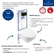 VILLEROY ET BOCH - Pack WC suspendu sans bride Architectura Twistflush [e³] rond + bâti-support sol et mur + plaque noir - vignette
