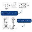 VILLEROY ET BOCH - Pack WC suspendu sans bride Architectura Twistflush [e³] rond + bâti-support sol et mur + plaque noir - vignette