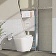 VITRA - Bâti-support VitrA V-Fix Core auto-portant + Plaque Root Round Blanche - vignette