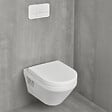 VILLEROY ET BOCH - Pack WC suspendu sans bride Architectura Twistflush [e³] rond + bâti-support ViConnect + plaque chrome brillant - vignette