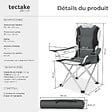 TECTAKE - Chaise pliante avec rembourrage gris - vignette