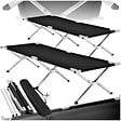 TECTAKE - Lot de 2 lits de camp noir - vignette