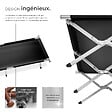 TECTAKE - Lot de 2 lits de camp noir - vignette