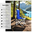 TECTAKE - Chaise pliante avec rembourrage bleu - vignette