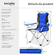 TECTAKE - Chaise pliante avec rembourrage bleu - vignette