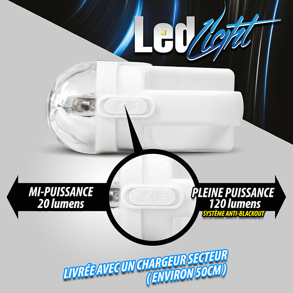 LED LIGHT - Lampe de secours portative 24 Leds - Anti blackout - large