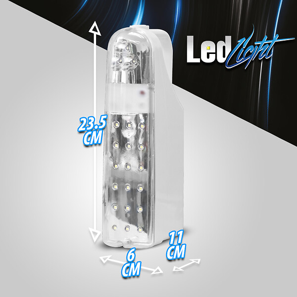 LED LIGHT - Lampe de secours portative 24 Leds - Anti blackout - large