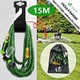 VOUNOT - Tuyau d’Arrosage Extensible 15m avec Récipient Savon et accessoires vert - vignette
