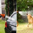 VOUNOT - Tuyau d’Arrosage Extensible 15m avec Accessoires orange - vignette