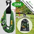 VOUNOT - Tuyau d’Arrosage Extensible 30m avec Récipient Savon et accessoires vert - vignette