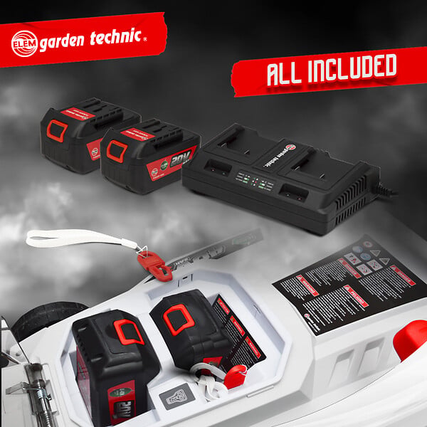 ELEM - Tondeuse rechargeable 40V (2x20V) 37cm - Batteries et chargeur fournis - large