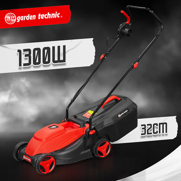 ELEM GARDEN TECHNIC - Tondeuse 1300W 32 cm + coupe bordures 250W 22 cm - large