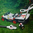 ELEM GARDEN TECHNIC - Kit 3 machines rechargeables 20V max + 2 batteries - vignette