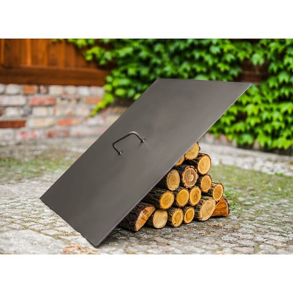 COOK KING - Couvercle pour braséro 71,5 x 71,5 cm, finition de haute qualité - large