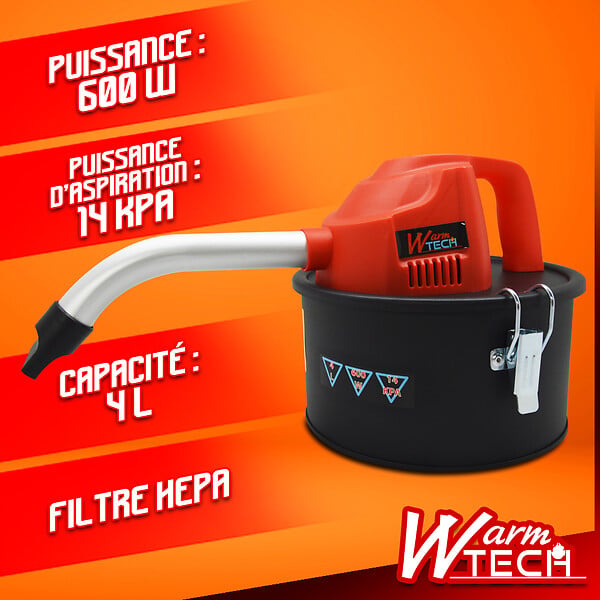 WARM TECH - Vide cendres 600W 4L - large