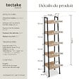 TECTAKE - Étagère échelle Bois clair industriel, Chêne Sonoma - vignette