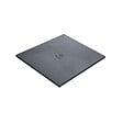 MARMOX - Receveur pierre naturelle ardoise claire U-Tile grille caniveau excentrée - vignette