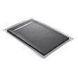 MARMOX - Receveur pierre naturelle graphite noir U-Tile grille caniveau acier excentrée - vignette