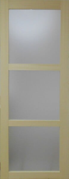 GD MENUISERIES - Porte Coulissante bois Ayous Vitrée H204 x L93 cm - large