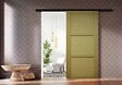 GD MENUISERIES - Porte Coulissante bois Ayous 3 Panneaux H204 x L83 cm, Rail alu Bandeau noir - vignette