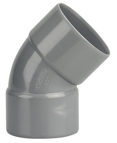 WAVIN - Coude PVC Wavin Femelle Femelle 45 Ø 75 - large