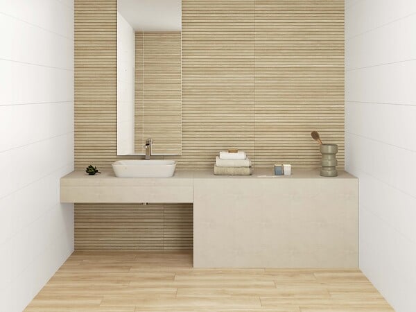 CERAM - Carrelage mural effet pierre Yutori 30x90cm - large