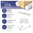 VOUNOT - Lot de 4 Boudins de Porte Isolants coupe froid Découpables 96cm Blanc - vignette
