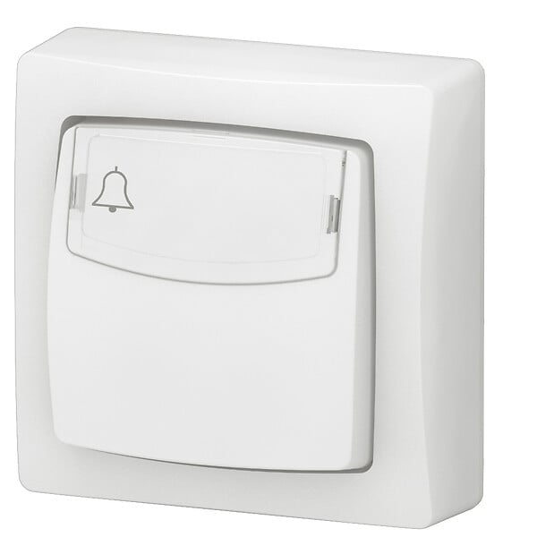 LEGRAND - Poussoir porte-étiquette Appareillage saillie Blanc 250V 6A - large