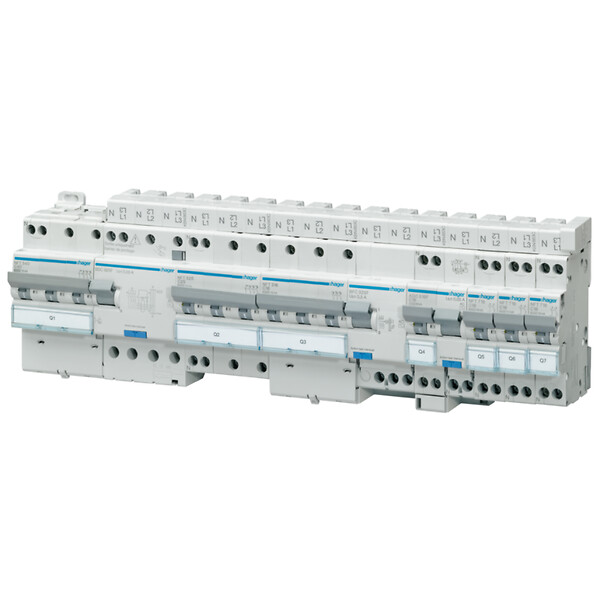 HAGER - Interrupteur différentiel 2P 63A 30mA type AC à bornes décalées 60Hz - HAGER - CDC770F - large