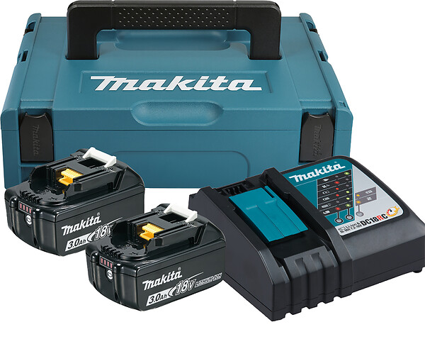 MAKITA - Chargeur et batterie 18V 2x3Ah Li-Ion avec coffret 197952-5 Makita - large