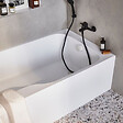 JACOB DELAFON - Pack baignoire bain douche 160 x 85 Malice version droite blanc mat + pare bain + étagère - vignette