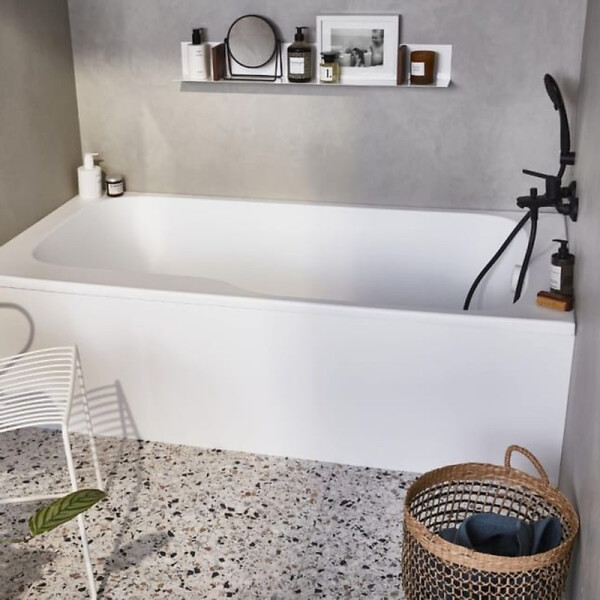 JACOB DELAFON - Baignoire bain douche Malice antidérapante + tablier niche 170 x 90 version droite - large