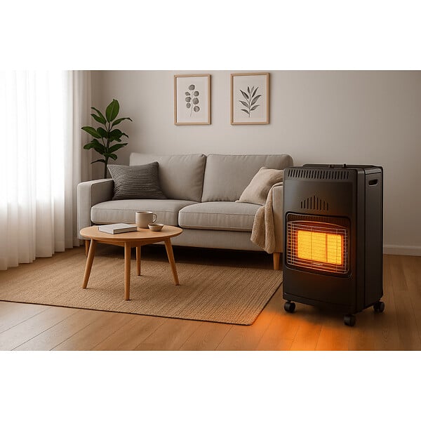 NIKLAS - Chauffage à gaz 4200W pliable - 3 puissances de chauffe - Jusqu'à 40m2- Poele à gaz Mobile  - Brûleur céramique Infrarouge - large