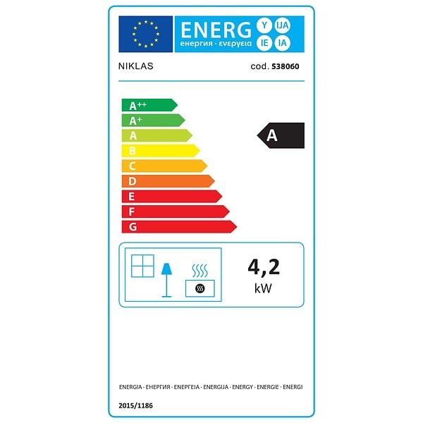 NIKLAS - Chauffage à gaz 4200W pliable - 3 puissances de chauffe - Jusqu'à 40m2- Poele à gaz Mobile  - Brûleur céramique Infrarouge - large