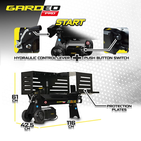 GARDEO PRO - Fendeur de bûches horizontal 2200 W - 5 tonnes. - large