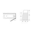 JACOB DELAFON - Jacob Delafon - Pare bain un volet Serenity montage droit chrome - vignette