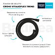 GROHE - Flexible de douche GROHE VitalioFlex Trend 1750 mm noir mat + microfibre - vignette