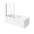 VILLEROY ET BOCH - Baignoire droite  Collaro 160 x 75cm Blanc mat  vidage et trop plein chrome + Pare bain gauche AURYS Raywall - vignette