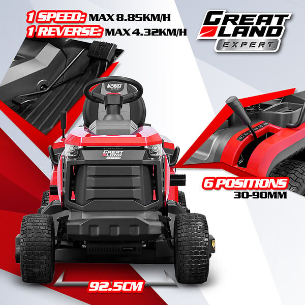 GREATLAND - Tracteur tondeuse 452cc - largeur de coupe 92.5cm - Boîte hydrostatique - large