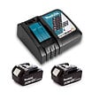 MAKITA - Pack energie MAKITA 197570-9 2 batteries BL1850B + chargeur DC18RC - vignette